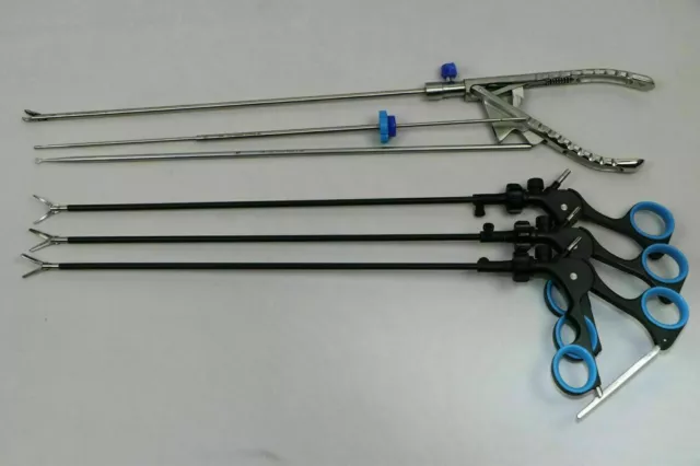 Laparoscopic Storz Type Maryland Grasper Curved Needle Holder Instrument Set 5mm