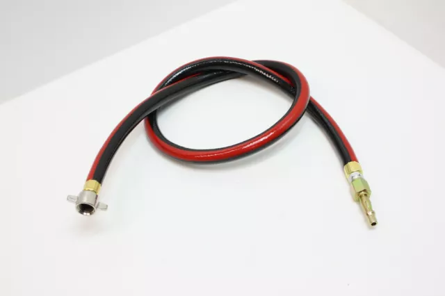 1 Metre black air-tank/ Test Point Air Inflator Hose To 1/4 Male Fitting Hgv