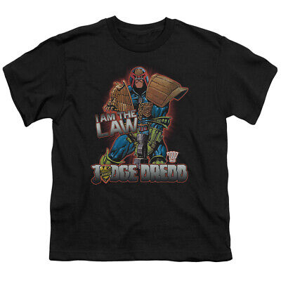 Judge Dredd Law Kids Youth T Shirt Licensed Comic Book IDW Publishing Tee Black