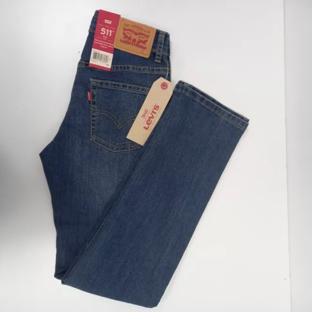 Levi's 511 Slim Boys Jeans Age 14 Yrs Blue NWT RMF02-SM