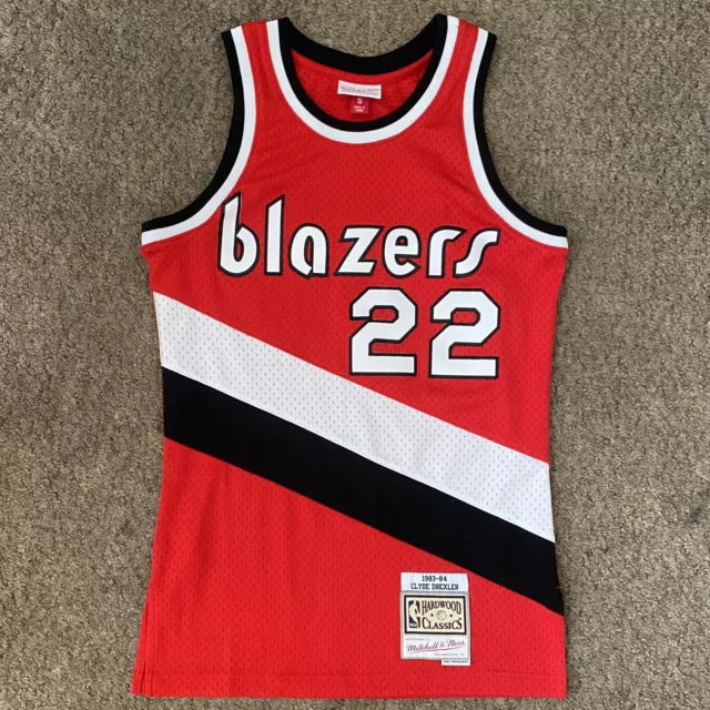 Official S Stitched Mitchell & Ness Portland Trailblazers NBA Swingman Jersey 2