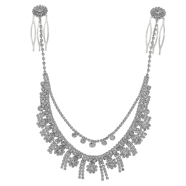 1 pieza Adorno para el Cabello de Borla Vintage Tocado Aleación Elegante Frontal (Plata)