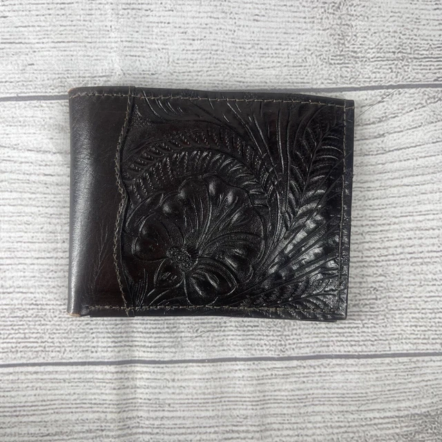 American West Hand-Tooled Ladies' Bi-Fold Brown Wallet