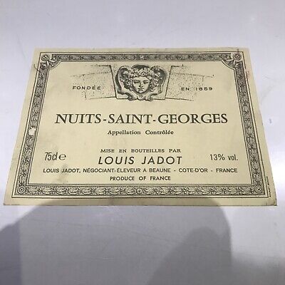 Nuits Saint-Georges Vintage Wine Label Collectable Excellent Condition