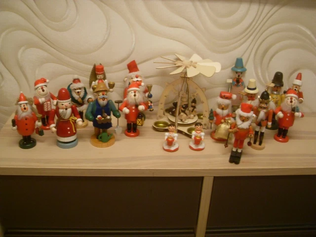 Weihnachten Konvolut, Räuchermänner, Nussknacker, Engel Pyramide Erzgebirge