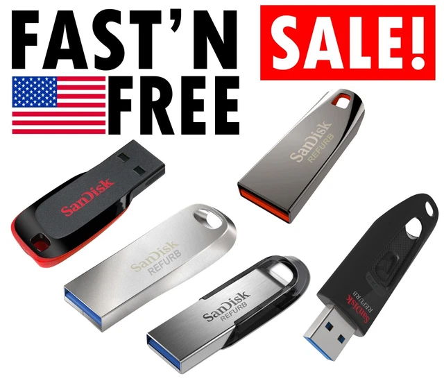 Lot SanDisk USB Flash Drive Cruzer Blade Glade Force Ultra Flair Luxe 3.0 3.1