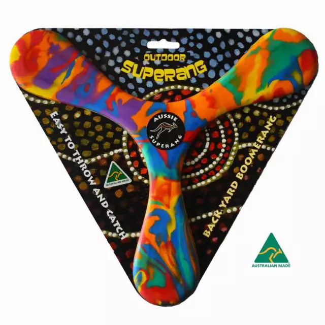 Australian Made BACKYARD BOOMERANG AUSSIE SUPERANG Soft Safe Foam AMBIDEXTROUS