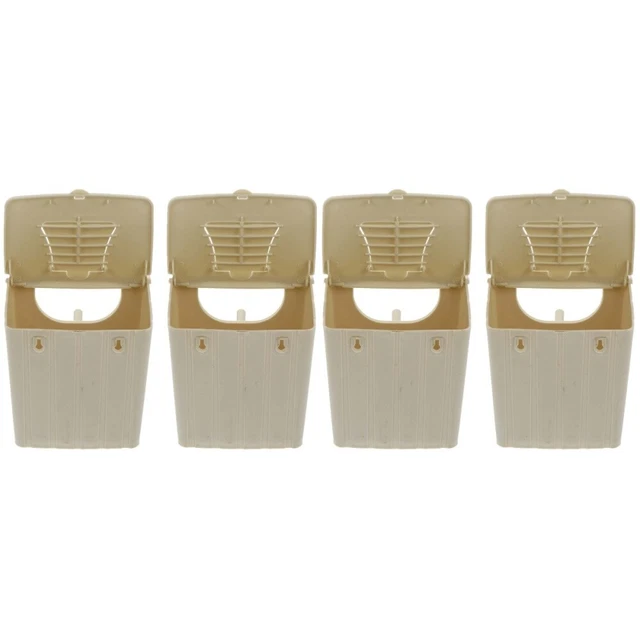 4 piezas caja de plástico para cría de aves nido colgante decoración para casa de pájaros