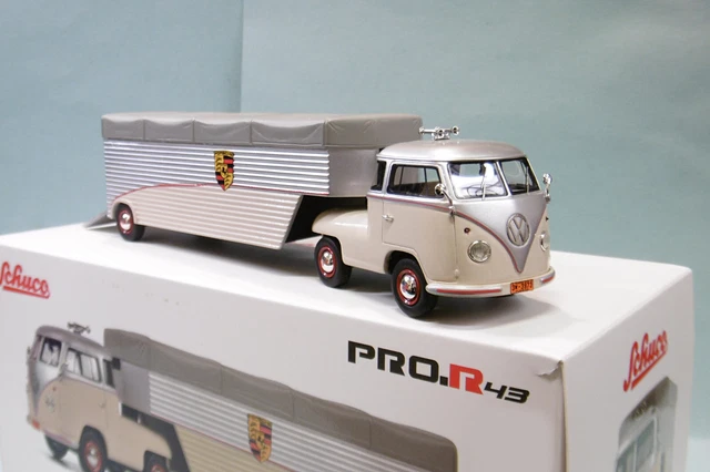 Modèle Réduit Schuco 1/64 VW T1 Continental Motors - Volkswagen Porsche - Beige 2020
