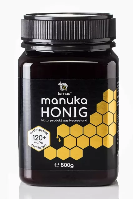 Aktiver Larnac Manuka Honig 120+ MGO aus Neuseeland, 500g, Manukahonig