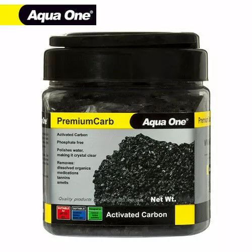 Aqua One Activated Carbon Aquarium Fish Tank Filter Media PremiumCarb 450g