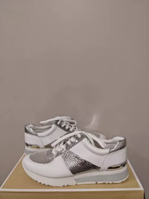 MICHAEL Michael Kors  Women's Allie Trainer Metallic Embossed Snak  Size 10 NIB