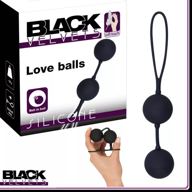 Palline del piacere sfere interne Love Balls Silicone Black Velvets Sexy Toys