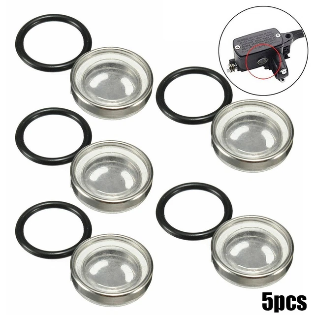 5 x 18 mm freno moto bicicletta master cilindro serbatoio vetro a vista guarnizione lente