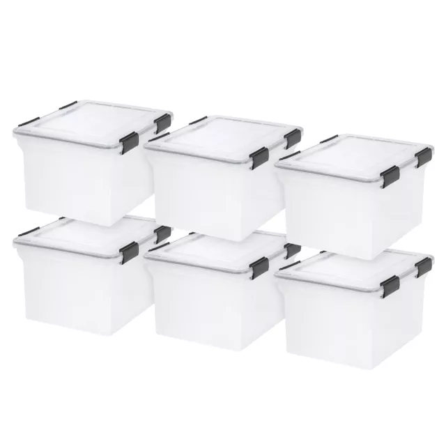 Letter and Legal Size WEATHERPRO File Box, 6 Pack, Clear (585250)