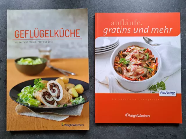 2x Weight Watchers Geflügelküche Aufläufe Gratins und mehr Kochbuch Rezepte Ofen