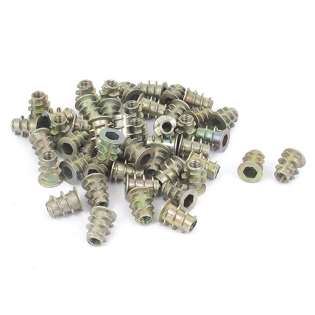 M4x10mm extintor hexagonal en inserto roscado tuerca 50 piezas para madera