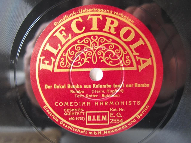 78RPM COMEDIAN HARMONISTS - Der Onkel Bumba aus Kalumba tanzt nur Rumba ...