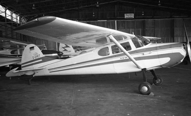 Cessna 170B, D-EMIT at Wahn (Cologne), 7 Jun 1961 - B&W Neg_6138