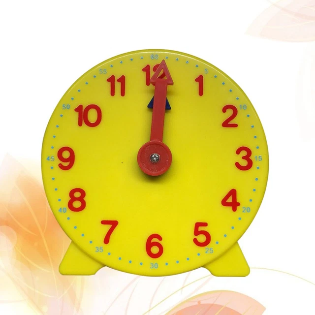 Horloge Éducative En Bois TNSLAND – Apprendre à Lire L'Heure, Jeu Montessori Pour Tout-Petits, Avec 15 Cartes Double Face, Cadeau Éducatif Dès 3 Ans