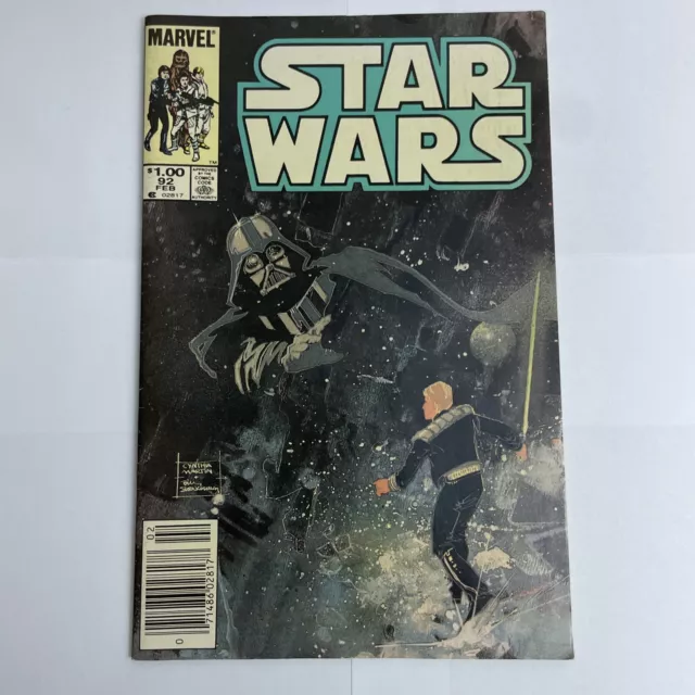 Star Wars #92 Feb 1986 Marvel Jo Duffy Jan Duursema Luke Vs. Death Vader