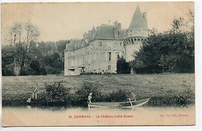 Dormans-marne-CPA 51-le chateau 8-boat ride
