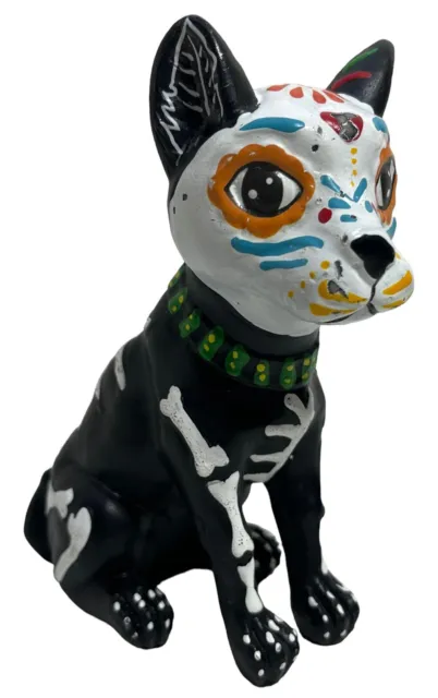 El Gato Cat Catrina Talavera 5 ½” Statue Day Of The Dead Dia De Los Muertos