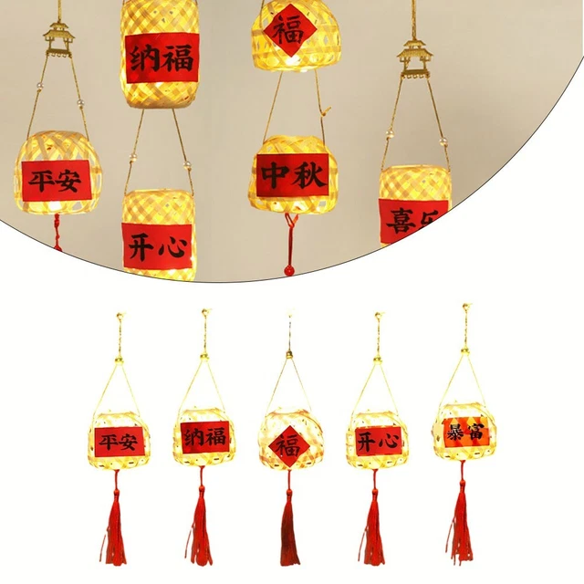 Festival Lantern Chinesischer Stil Handgefertigtes Bambus Kaninchenlaterne