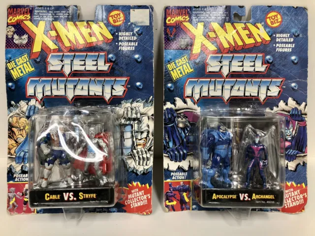 1994 Toybiz Marvel X-MEN Steel Mutants Apocalypse VS Archangel & Cable VS Stryfe