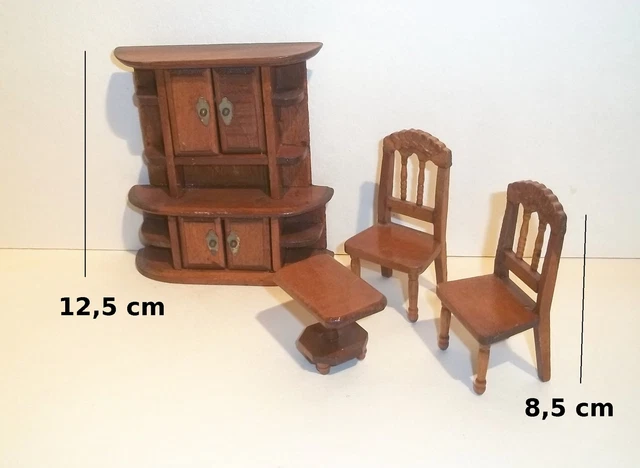 ZUNOXAZ – Lot De 4 Chaises Miniatures Pour Maison De Poupée, Décor Vintage Blanc 4,5 Cm