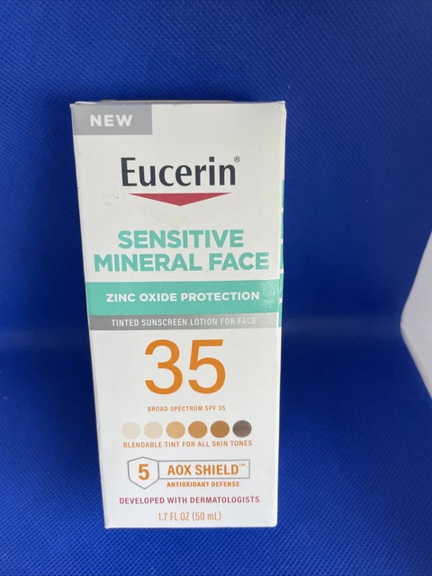Eucerin Sensitive Mineral Face Zinc Oxide 36 Sunscreen 1.7 fl oz TINTED
