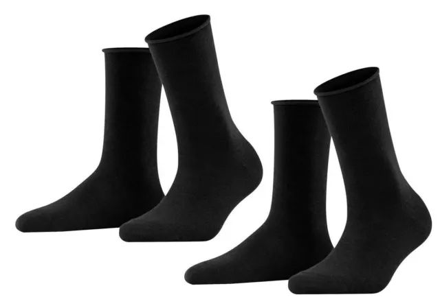 Falke Womens Happy 2-Pack Socks - Black