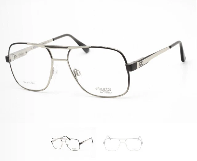 Nuevo marco de gafas plateadas para hombre Elasta 322P 54mm 54-16-135 RR
