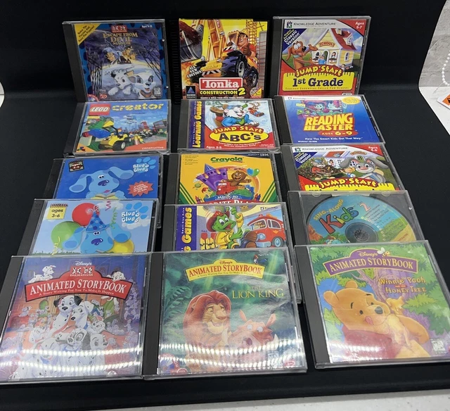 CHILDREN’S EDUCATIONAL LEARNING Games PC CDROM Lot Of 15 Disney Jump