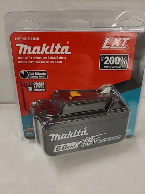 2 Pack Makita 6.0Ah 18V Lithium-Ion Battery BL1860B Genuine 2