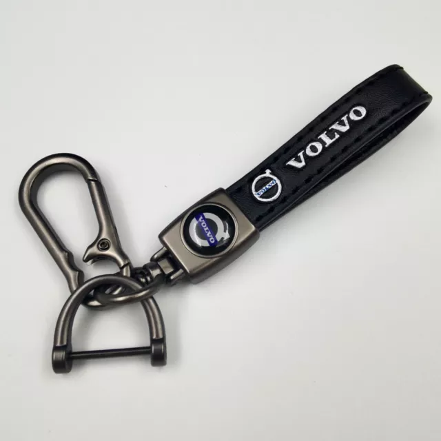 Für Volvo Schlüsselanhänger Auto Leder Lanyards Embleme Keyring Metall