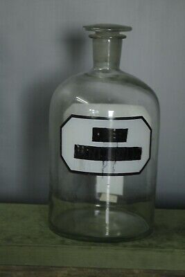45% ISOPROPANOL Apothekerflasche / Apothekergefäß glas aus den 50er Jahren ! 2