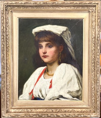 Painting Signed Women's Portrait M Gadaoudis Dated 1986 Nude 