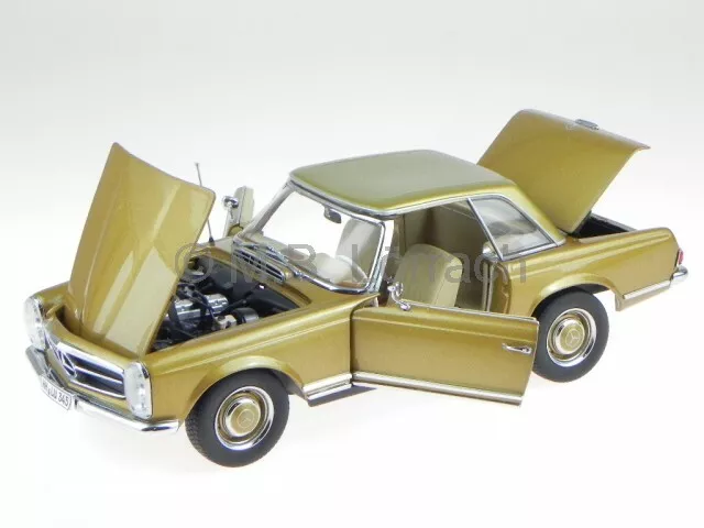 Mercedes R113 230 SL Pagode 1963 HT gold diecast model car Norev 1/18