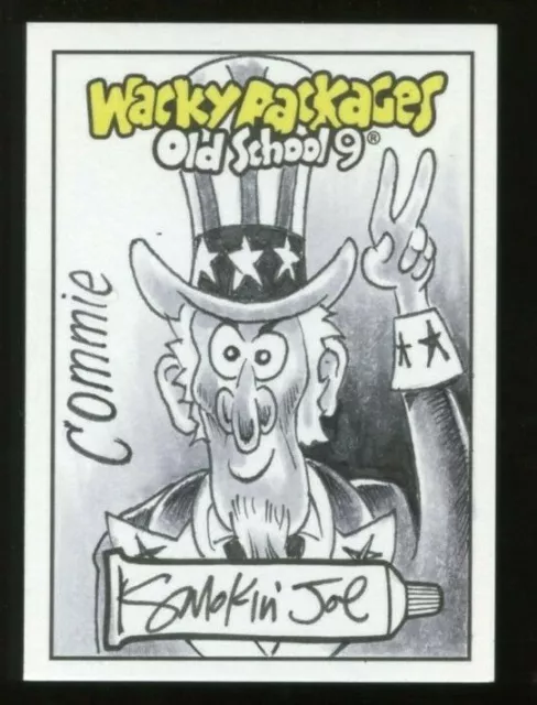 Tarjeta de boceto Topps Wacky Packages Old School Series 9 2020 (commie) - Smokin Joe