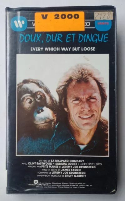 Cassette V2000 Doux, Dur et Dingue Clint Eastwood 1982 Première Édition