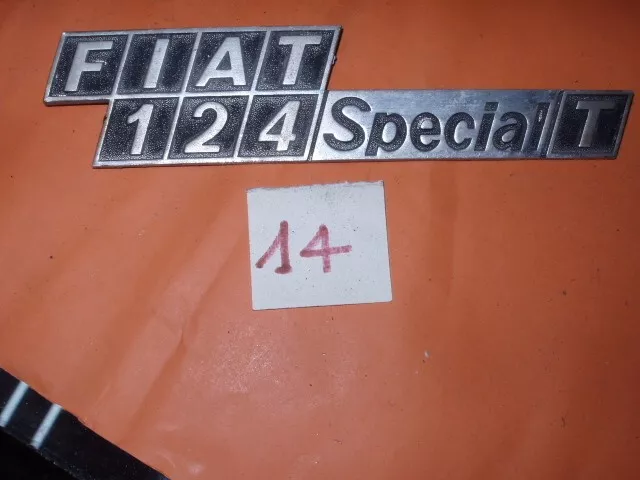 Fiat 124 T  Logo Stemma Emblema Scritta Usata Dell'epoca