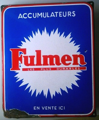 1962 Ancienne Plaque FULMEN 