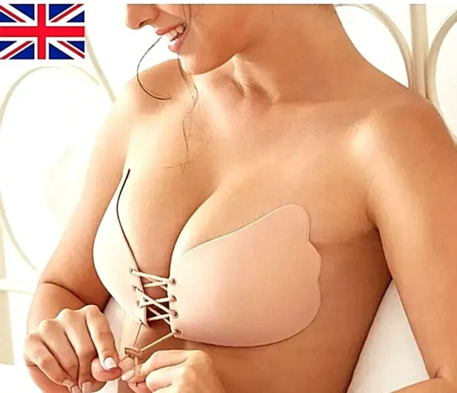 3/6 PUSH UP Strapless Bra Transparent Strap Clear Back Wedding Underwear  PAD 34B £16.73 - PicClick UK