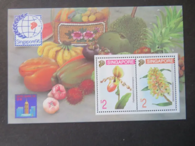 1994 Singapore Orchids Stamp Exhibition Miniature Sheet SG MS757 Unmounted Mint