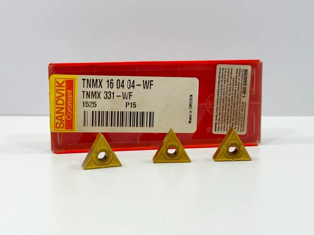 SANDVIK 10 PCS. TNMX 332-WF (TNMX 160408-WF) 4225 Carbide Inserts 