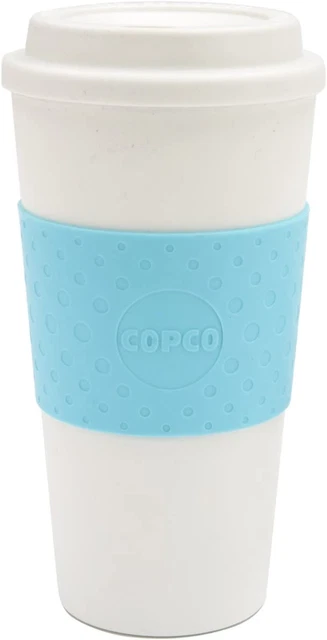 Plastic Acadia Double Wall Insulated Travel Mug with Non-Slip Sleeve, 16 Ounce,