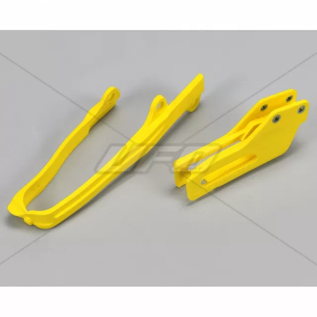 UFO Chain Guide Kit Swingarm Guide Set Suzuki RMZ 450 2007 Yellow