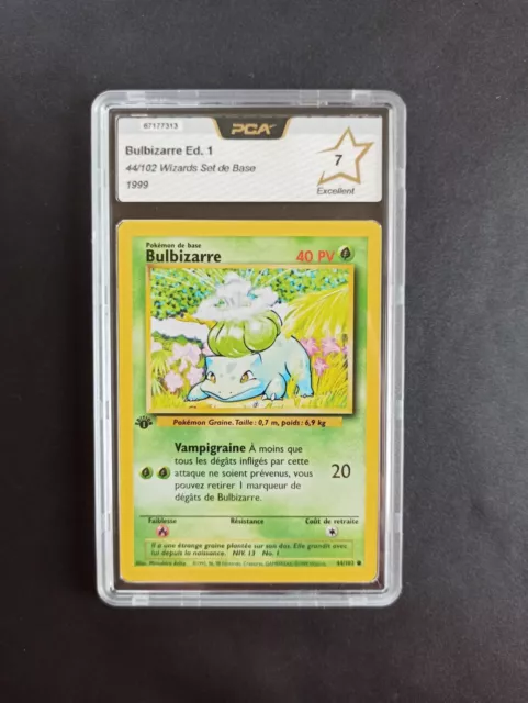 Carte Pokémon Bulbizarre 44/102 Edition 1 - Set de Base - FR - PCA 7