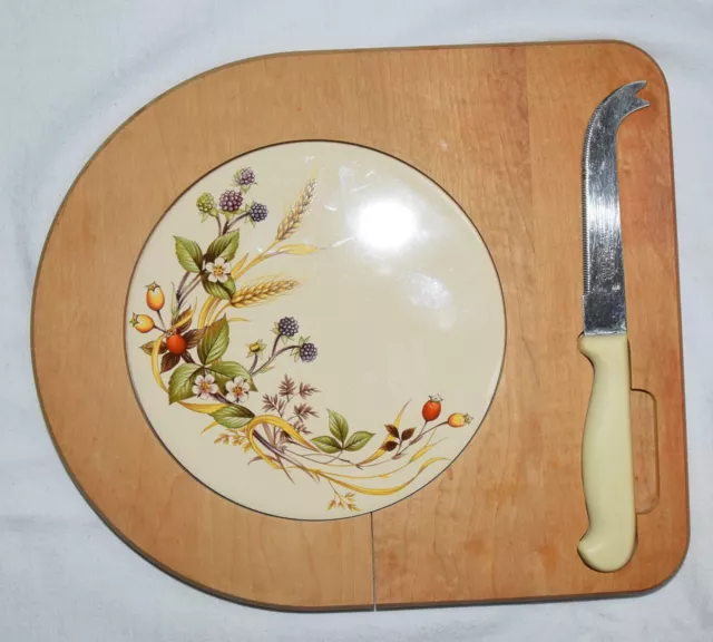 M&S Marks and Spencer Harvest tabla de queso y cuchillo de queso acero Sheffield
